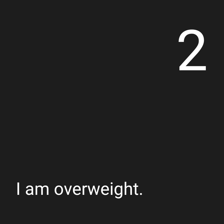 Q2: I am overweight.